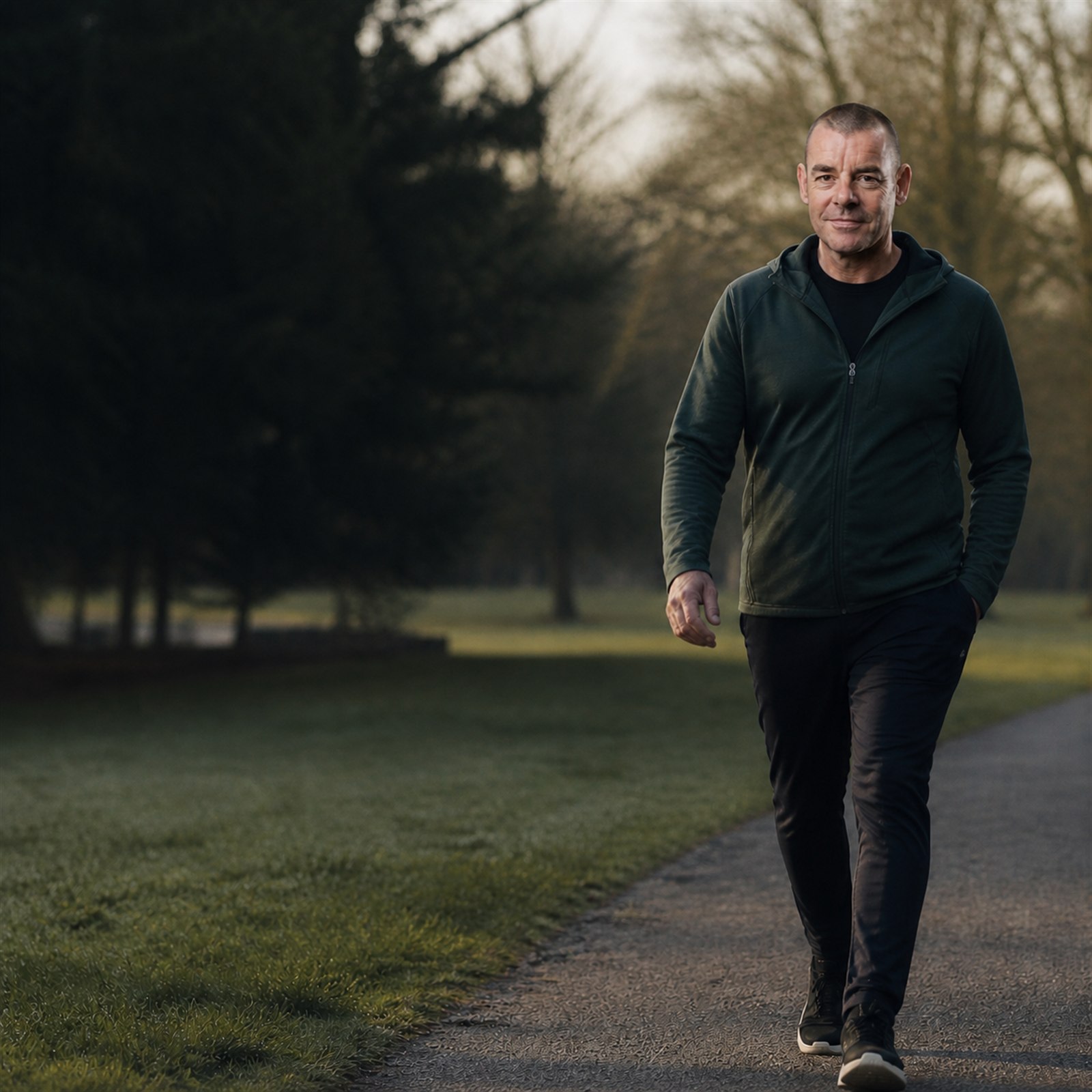 Ian Ross walking consistently as part of his fitness routine